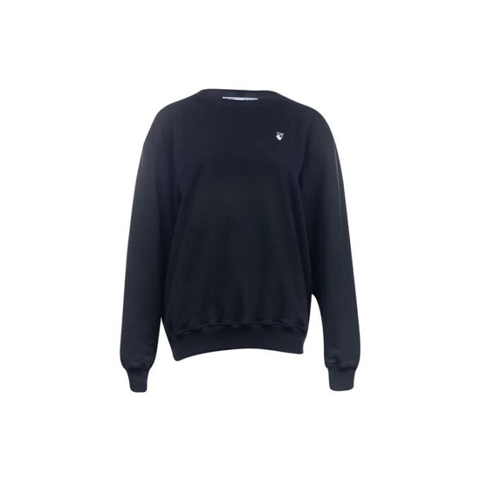 Off-White svart pilt svart hettegenser