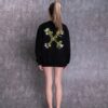 Off-White svart pilt svart hettegenser
