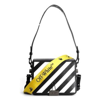 Off-White svart skulderveske i skinn med mikro-merke