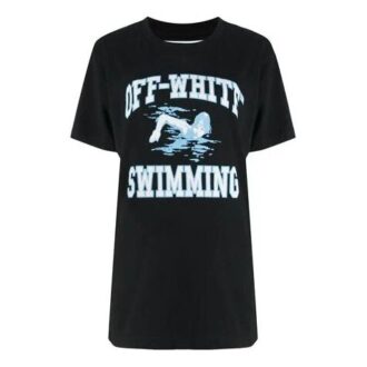 Off-White svømmeprint kortærmet svart