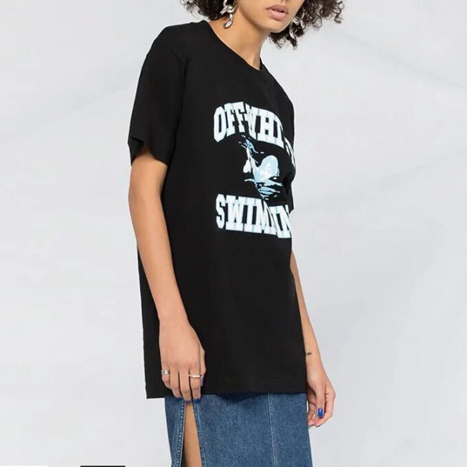 Off-White svømmeprint kortærmet svart