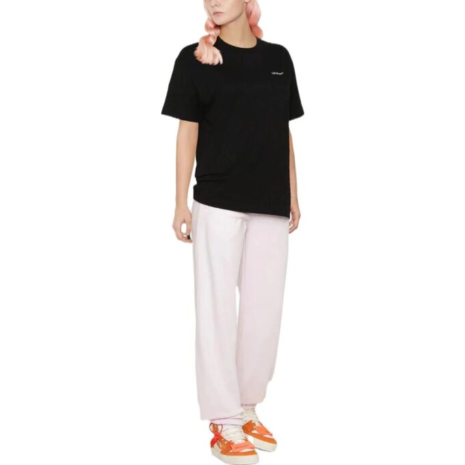Off-White T-skjorte med blomster- og Arrows-logo «Black»