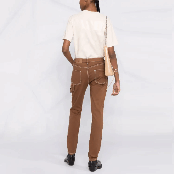 Off-White T-skjorte med Diag-trykk «Beige»