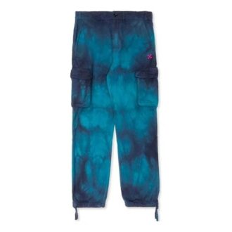 Off-White Tie-dye-cargobukser med lommer for menn, blå