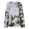 Off-White Tie-Dye-mønstret kabelstrikket genser «Grey Green»