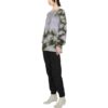 Off-White Tie-Dye-mønstret kabelstrikket genser «Grey Green»