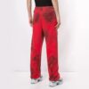 Off-White Tie Dye røde sportsbukser/joggebukser for menn