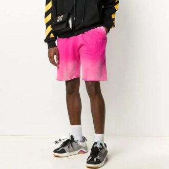 Off-White Tie Dye Shorts for men, rosa