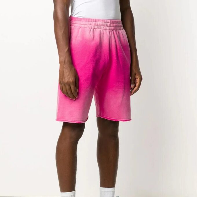 Off-White Tie Dye Shorts for men, rosa