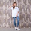 Off-White Tomboy Rainbow Logo-trykk, kort ermet, slim fit, hvit T-skjorte