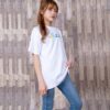 Off-White Tomboy Rainbow Logo-trykk, kort ermet, slim fit, hvit T-skjorte