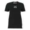 Off-White-trykk, kort ermet, svart