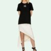 Off-White-trykk, kort ermet, svart