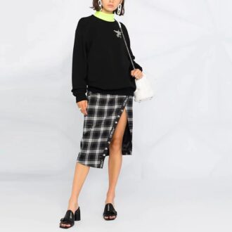 Off-White-trykk med pilemønster, sports-hettegenser, svart