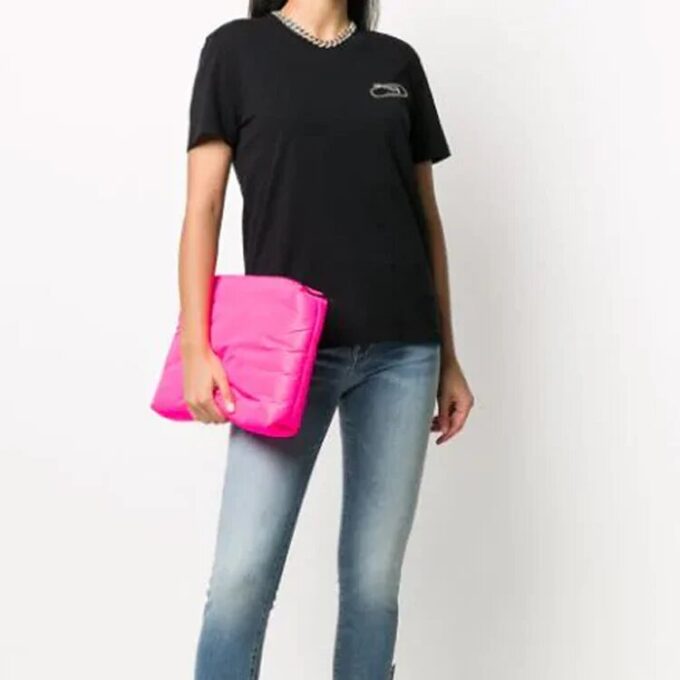 Off-White-trykk Svart T-skjorte
