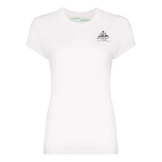 Off-White Virgil Abloh bomullst-skjorte, tettsittende, hvit