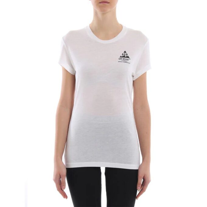 Off-White Virgil Abloh bomullst-skjorte, tettsittende, hvit