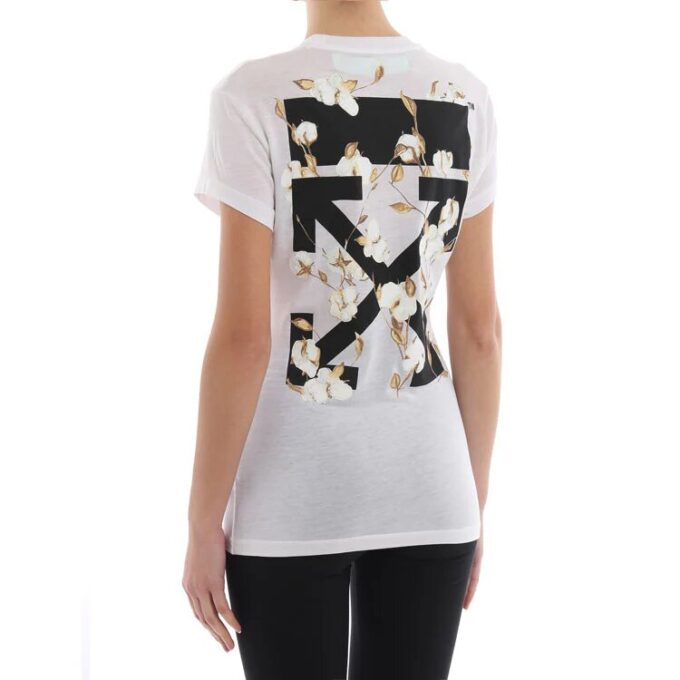 Off-White Virgil Abloh bomullst-skjorte, tettsittende, hvit