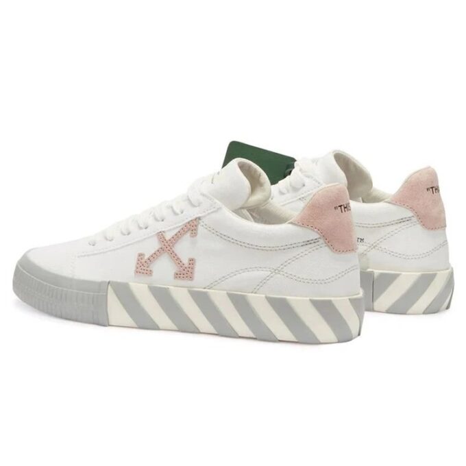 Off-White Vulc Low Canvas Sneaker &laquo;White Pink Grey&raquo;