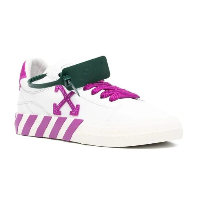 Off-White Vulcanized Low-Top Sneakers «White Purple»