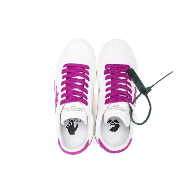 Off-White Vulcanized Low-Top Sneakers «White Purple»