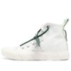 Off-White vulkanisert høytopp-Sneaker «White Green»