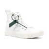 Off-White vulkanisert høytopp-Sneaker «White Green»
