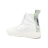 Off-White vulkanisert høytopp-Sneaker «White Green»