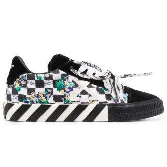 Off-White vulkaniserte lave sneakers svart/hvit