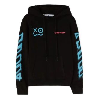 Off-White x Andr / Crossover med smilende ansikt-trykk, unisex, svart Off-White x Andr / Crossover med smilende ansikt-trykk, unisex, svart