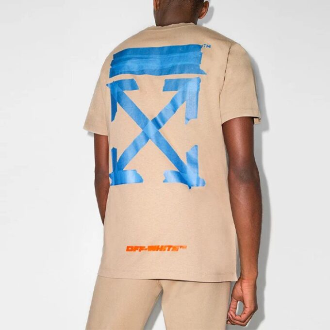 Off-White X Browns 50 Caravaggio T-skjorte «Khaki Brown»