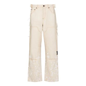 Off-White x Browns 50 Carpenter herre retro løse uformelle hvite bukser