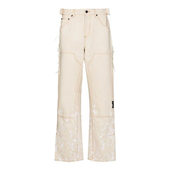 Off-White x Browns 50 Carpenter herre retro løse uformelle hvite bukser