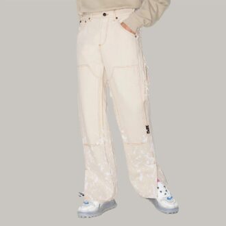 Off-White x Browns 50 Carpenter herre retro løse uformelle hvite bukser
