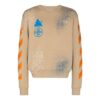 Off-White x Browns 50 Crossover SS21 Micro Mark Rundhalset Vanlig versjon Khaki