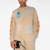 Off-White x Browns 50 Crossover SS21 Micro Mark Rundhalset Vanlig versjon Khaki