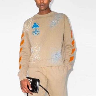 Off-White x Browns 50 Crossover SS21 Micro Mark Rundhalset Vanlig versjon Khaki Off-White x Browns 50 Crossover SS21 Micro Mark Rundhalset Vanlig versjon Khaki