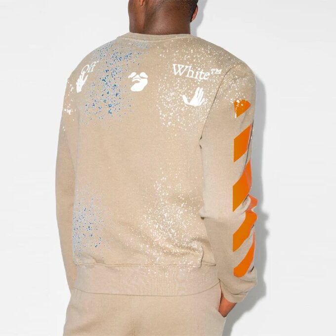 Off-White x Browns 50 Crossover SS21 Micro Mark Rundhalset Vanlig versjon Khaki