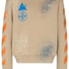 Off-White x Browns 50 herre-genser med rund hals og malingssprut