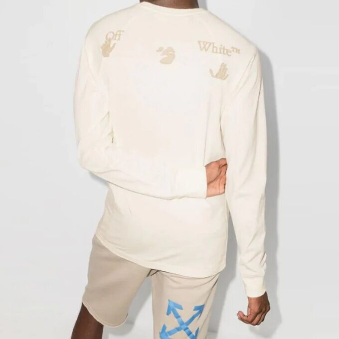 Off-White x Browns 50 langermet T-skjorte for menn