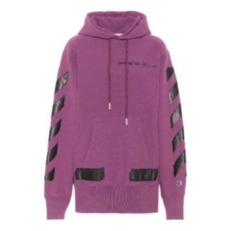 Off-White x Champion-logo genser Lilla