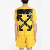Off-White x Champion MENS Virgil Abloh Champion T-skjorte Gul