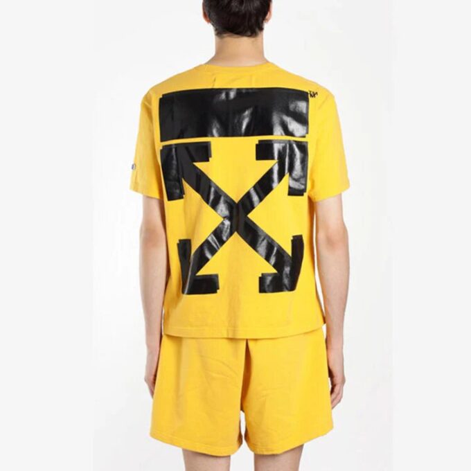 Off-White x Champion MENS Virgil Abloh Champion T-skjorte Gul