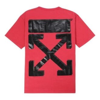 Off-White x Champion MENS Virgil Abloh Champion T-skjorte Rød