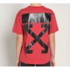 Off-White x Champion MENS Virgil Abloh Champion T-skjorte Rød