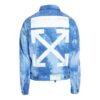 Off-White x END.CHEMICAL WASH Slim Back Arrow Tie Dye Denim Jacket, blå