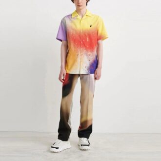 Off-White x Katsu Crossover FW21 mønstret kortermet shorts oransje