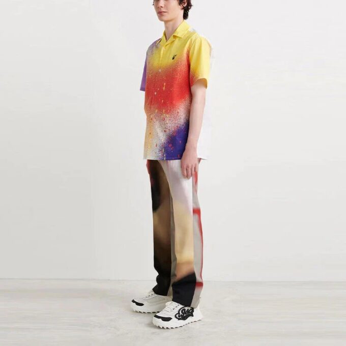 Off-White x Katsu Crossover FW21 mønstret kortermet shorts oransje