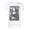 Off-White x MCA Crossover Mona Lisa-trykk Rundhalset genser Kort ermet Slim fit-versjon Hvit
