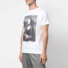 Off-White x MCA Crossover Mona Lisa-trykk Rundhalset genser Kort ermet Slim fit-versjon Hvit